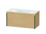 Duravit XViu Waschtisch-Unterschrank XV4611NB230C 100x48cm, 1 Auszug, ohne Hahnloch, schwarz matt, Rahmen C, Eiche natur