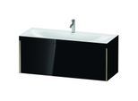 Duravit XViu Waschtisch-Unterschrank XV4612OB140C 120x48cm, 1 Auszug, 1 Hahnloch, champagner matt, Rahmen C, schwarz hochglanz