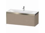 Duravit XViu Waschtisch-Unterschrank XV4612OB175P 120x48cm, 1 Auszug, 1 Hahnloch, champagner matt, Rahmen P, leinen