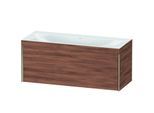 Duravit XViu Waschtisch-Unterschrank XV4612NB179C 120x48cm, 1 Auszug, ohne Hahnloch, champagner matt, Rahmen C, nussbaum natur