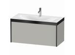 Duravit XViu Waschtisch-Unterschrank XV4611OB207P 100x48cm, 1 Auszug, 1 Hahnloch, schwarz matt, Rahmen P, betongrau matt
