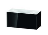 Duravit XViu Waschtisch-Unterschrank XV4611NB240C 100x48cm, 1 Auszug, ohne Hahnloch, schwarz matt, Rahmen C, schwarz hochglanz