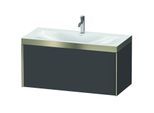 Duravit XViu Waschtisch-Unterschrank XV4611OB149P 100x48cm, 1 Auszug, 1 Hahnloch, champagner matt, Rahmen P, graphit matt
