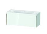 Duravit XViu Waschtisch-Unterschrank XV4612NB185C 120x48cm, 1 Auszug, ohne Hahnloch, champagner matt, Rahmen C, weiß hochglanz