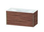 Duravit XViu Waschtisch-Unterschrank XV4611NB179C 100x48cm, 1 Auszug, ohne Hahnloch, champagner matt, Rahmen C, nussbaum natur