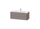 Duravit XViu Waschtisch-Unterschrank XV4617OB243C 120x48cm, 2 Schubkästen, 1 Hahnloch, schwarz matt, Rahmen C, basalt matt