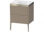 Duravit XViu Waschtisch-Unterschrank XV4709NB111P 60x48cm, 2 Auszüge, ohne Hahnloch, champagner matt, Rahmen P, eiche kaschmir