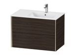 Duravit XViu Waschtisch-Unterschrank XV41590B169 81x48x56cm, 2 Schubkästen, Becken rechts, champagner matt, nussbaum gebürstet