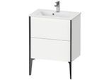 Duravit XViu Waschtisch-Unterschrank XV44880B218 61 x 59,4 x 39 cm, weiß matt, 2 Auszüge, stehend, schwarz matt