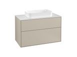 Villeroy und Boch Finion Waschtischunterschrank F23100HH 100x60,3cm, Abdeckplatte white matt, Sand Matt Lacquer