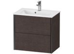 Duravit XViu Waschtisch-Unterschrank XV41780B272 61 x 56 x 39 cm, eiche dunkel gebürstet, 2 Schubkästen, wandhängend, schwarz matt