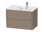 Duravit XViu Waschtisch-Unterschrank XV41590B111 81x48x56cm, 2 Schubkästen, Becken rechts, champagner matt, eiche kaschmir