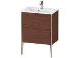 Duravit XViu Waschtisch-Unterschrank XV44880B113 61 x 59,4 x 39 cm, amerikanischer nussbaum, 2 Auszüge, stehend, champagner matt
