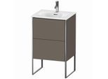 Duravit XSquare Waschtisch-Unterschrank XS452109090 51x84x41,8cm, 2 Auszüge, Flannel Grey seidenmatt