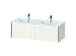 Duravit XViu Waschtisch-Unterschrank XV40290B122 128x48x40cm, 2 Auszüge, wandhängend, champagner matt, weiß hochglanz