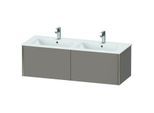 Duravit XViu Waschtisch-Unterschrank XV40290B143 128x48x40cm, 2 Auszüge, wandhängend, champagner matt, basalt matt