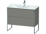 Duravit XSquare Waschtisch-Unterschrank XS452504343 101x84x47,8cm, Basalt matt, 2 Auszüge