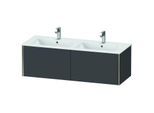 Duravit XViu Waschtisch-Unterschrank XV40290B149 128x48x40cm, 2 Auszüge, wandhängend, champagner matt, graphit matt