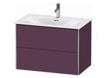 Duravit XSquare Waschtisch-Unterschrank XS432409494 81x56x47,8cm, Aubergine seidenmatt, 2 Schubkästen
