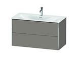 Duravit XSquare Waschtisch-Unterschrank XS432504343 101x56x47,8cm, Basalt matt, 2 Schubkästen