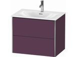 Duravit XSquare Waschtisch-Unterschrank XS432309494 71x56x47,8cm, Aubergine seidenmatt, 2 Schubkästen
