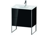 Duravit XSquare Waschtisch-Unterschrank XS452304040 71x84x47,8cm, schwarz hochglanz, 2 Auszüge