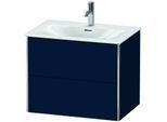 Duravit XSquare Waschtisch-Unterschrank XS432309898 71x56x47,8cm, Nachtblau seidenmatt, 2 Schubkästen