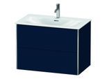 Duravit XSquare Waschtisch-Unterschrank XS432409898 81x56x47,8cm, Nachtblau seidenmatt, 2 Schubkästen