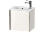 Duravit XViu Waschtisch-Unterschrank XV4024LB122 41x29x40cm, wandhängend, champagner matt, Anschlag links, weiß hochglanz