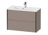 Duravit XViu Waschtisch-Unterschrank XV41790B243 81 x 56 x 39 cm, basalt matt, 2 Schubkästen, wandhängend, schwarz matt