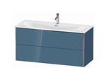 Duravit XSquare Waschtisch-Unterschrank XS432604747 121x56x47,8cm, Stone Blue hochglanz, 2 Schubkästen
