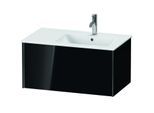 Duravit XViu Waschtisch-Unterschrank XV40260B240 81 x 40 x 48 cm, schwarz hochglanz, 1 Auszug, wandhängend, schwarz matt