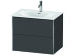 Duravit XSquare Waschtisch-Unterschrank XS432304949 71x56x47,8cm, Graphit matt, 2 Schubkästen