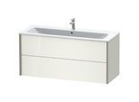 Duravit XViu Waschtisch-Unterschrank XV41280B122 121 x 56 x 48 cm, weiß hochglanz, 2 Schubkästen, wandhängend, champagner matt