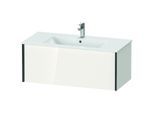 Duravit XViu Waschtisch-Unterschrank XV40270B222 101 x 40 x 48 cm, weiß hochglanz, 1 Auszug, wandhängend, schwarz matt