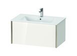 Duravit XViu Waschtisch-Unterschrank XV40260B122 81 x 40 x 48 cm, weiß hochglanz, 1 Auszug, wandhängend, champagner matt