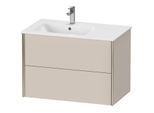 Duravit XViu Waschtisch-Unterschrank XV41580B191 81x48x56cm, 2 Schubkästen, Becken links, champagner matt, taupe matt