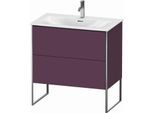 Duravit XSquare Waschtisch-Unterschrank XS452409494 81x84x47,8cm, Aubergine seidenmatt, 2 Auszüge