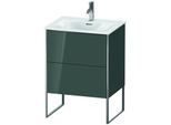 Duravit XSquare Waschtisch-Unterschrank XS452203838 61x84x47,8cm, Dolomiti Grey hochglanz, 2 Auszüge