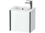 Duravit XViu Waschtisch-Unterschrank XV4024RB285 41x29x40cm, wandhängend, schwarz matt, Anschlag rechts, weiß hochglanz