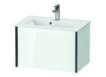 Duravit XViu Waschtisch-Unterschrank XV40780B285 61 x 40 x 39 cm, weiß hochglanz, 1 Auszug, wandhängend, schwarz matt