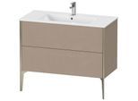 Duravit XViu Waschtisch-Unterschrank XV44830B175 101 x 59,4 x 48 cm, leinen, 2 Auszüge, stehend, champagner matt