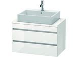 Duravit DuraStyle Waschtisch-Unterschrank DS530703535 80 x 47,8 cm, Eiche terra, für Konsole, 2 Schubkästen