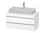 Duravit DuraStyle Waschtisch-Unterschrank DS530901818 100 x 47,8 cm, weiß matt, für Konsole, 2 Schubkästen