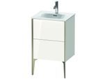Duravit XViu Waschtisch-Unterschrank XV40690B122 51x42x59,1cm, 2 Auszüge, champagner matt, weiß hochglanz
