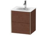 Duravit XViu Waschtisch-Unterschrank XV41310B113 51x42x55,7cm, 2 Schubkästen, champagner matt, amerikanischer nussbaum