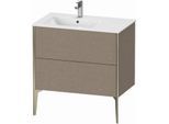 Duravit XViu Waschtisch-Unterschrank XV44860B111 81x48x59,4cm, 2 Auszüge, Becken links, champagner matt, eiche kaschmir