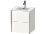 Duravit XViu Waschtisch-Unterschrank XV41310B185 51x42x55,7cm, 2 Schubkästen, champagner matt, weiß hochglanz