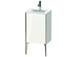 Duravit XViu Waschtisch-Unterschrank XV4068RB185 43x31x59,1cm, 1 Tür, champagner matt, rechts, weiß hochglanz