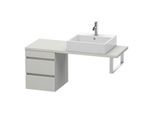 Duravit DuraStyle Waschtisch-Unterschrank DS532600707 40 x 47,8 cm, betongrau matt, für Konsole, 2 Schubkästen